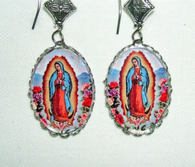 VIRGIN OF GUADALUPE EARRINGS Our Lady